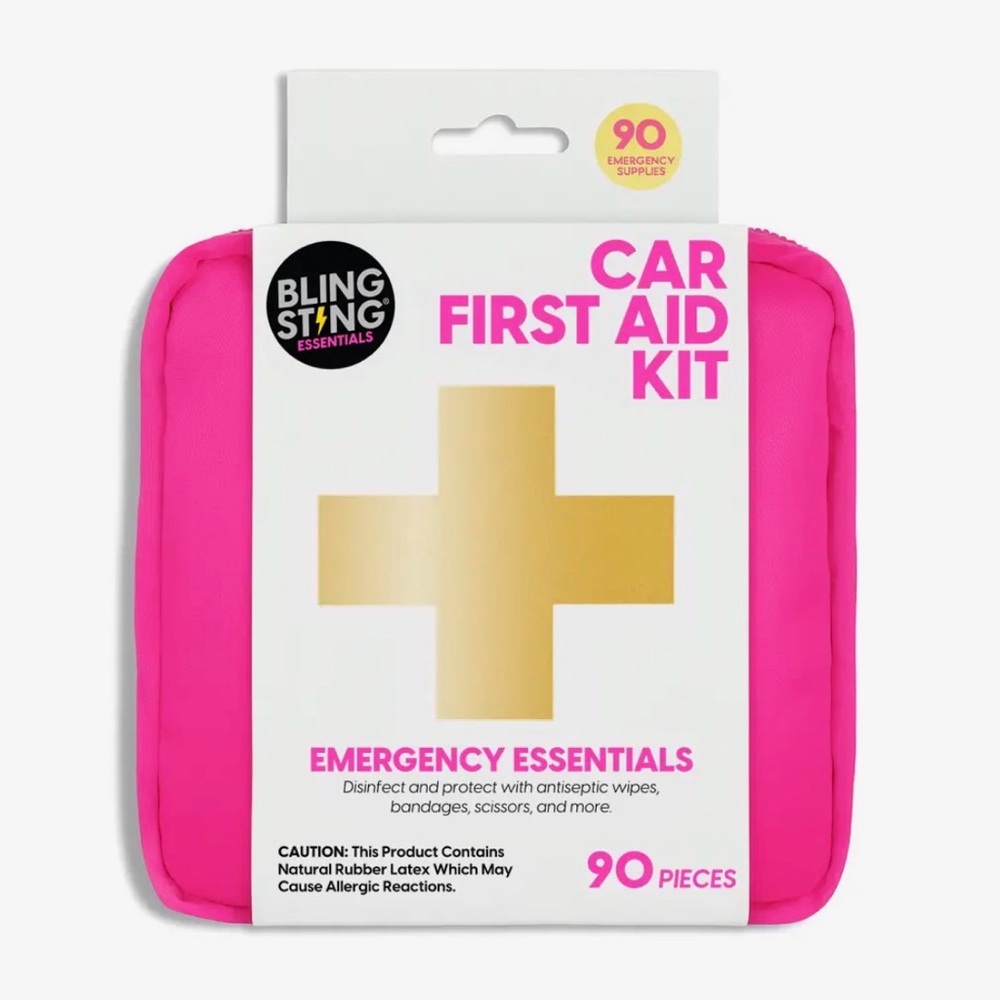 Bling Sting Pink Car First Aid Kit